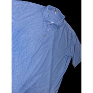 Peter Millar Polo Shirt Men's blue XXL Summer Comfort Golf Headphones‎ Print